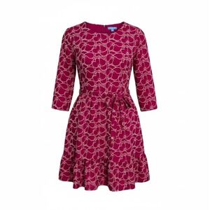 Draper James RSVP Pink‎ Floral Embroidery Dress 3/4 Tie Waist Casual Party Dress